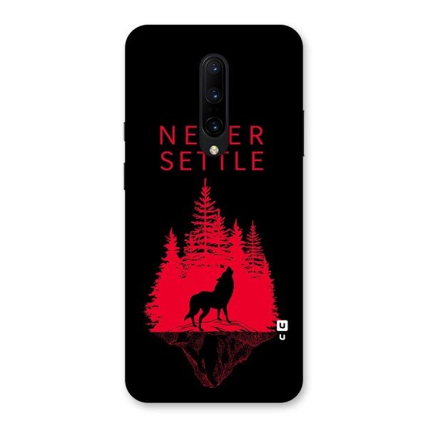 Never Settle Wolf Back Case for OnePlus 7 Pro
